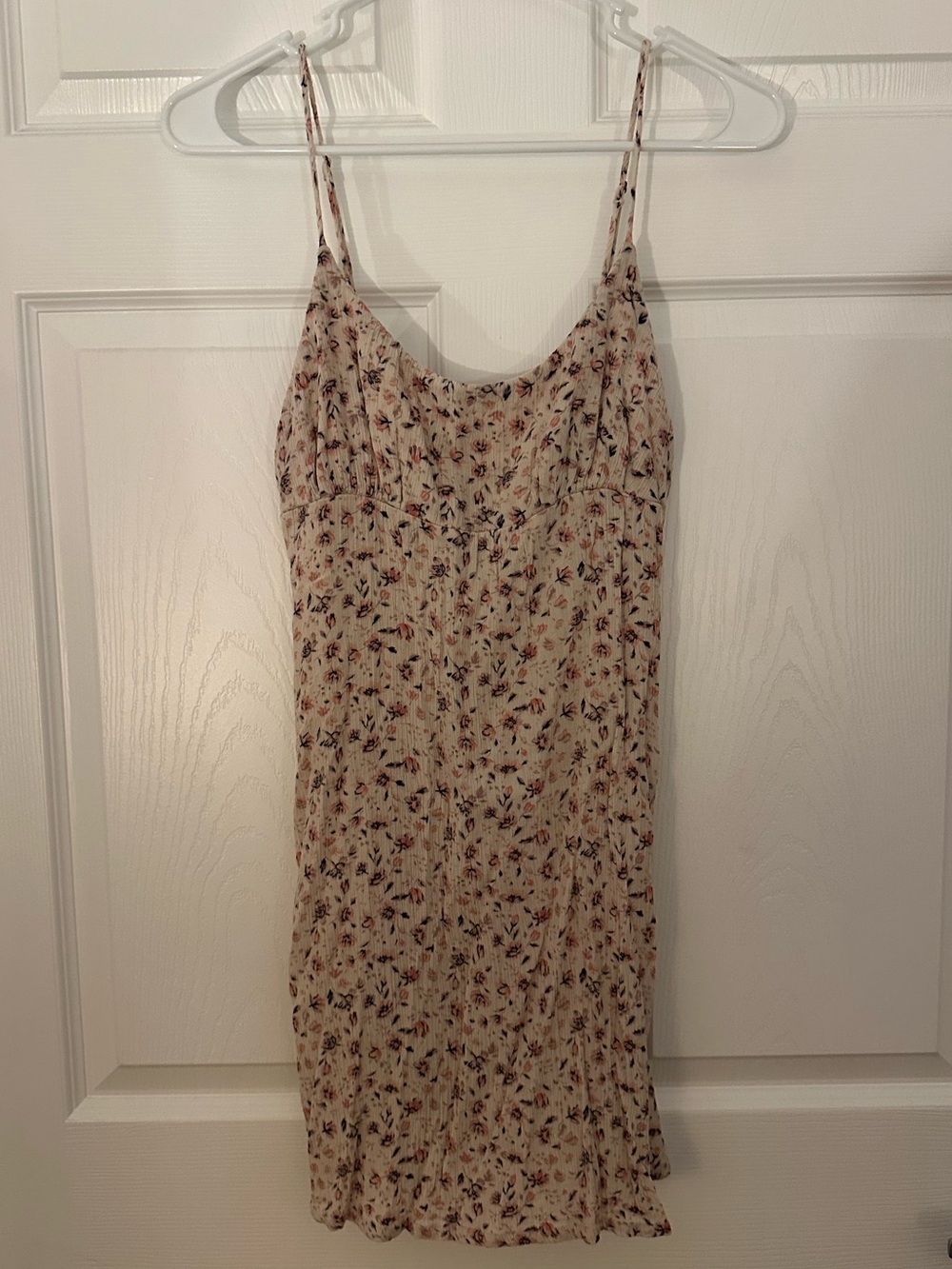 Volcom Cream Floral Mini Slip Dress